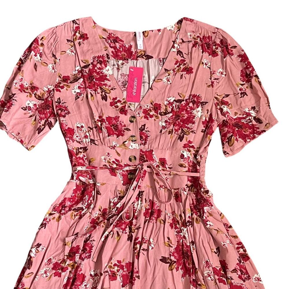 Xhilaration Pink Floral Garden Dress: Y2K, Modern